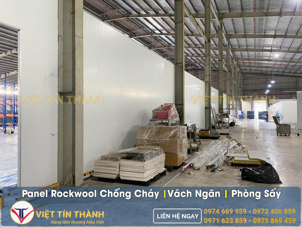 vách ngăn panel rockwool